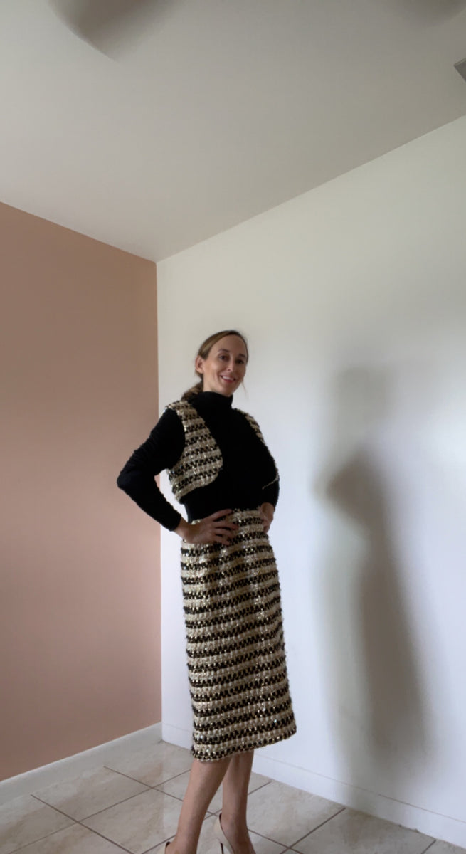 Fabulous 70s Black & Gold Party Dress – Kingdom of Brooklyn Vintage