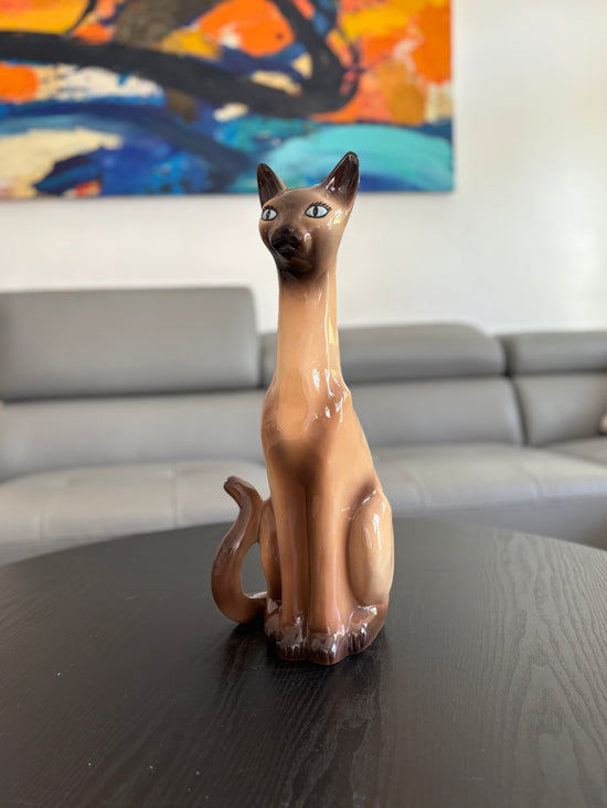 MCM Siamese Cat Figurine, Large 17"