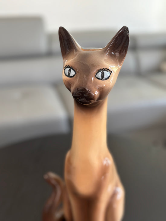 MCM Siamese Cat Figurine, Large 17"