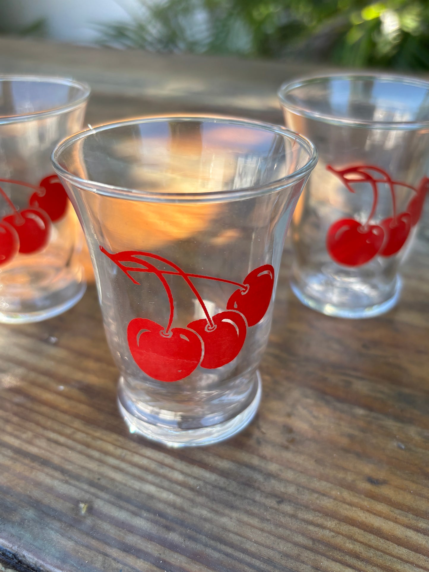 Cherry Glasses, Cherry Vintage Glasses