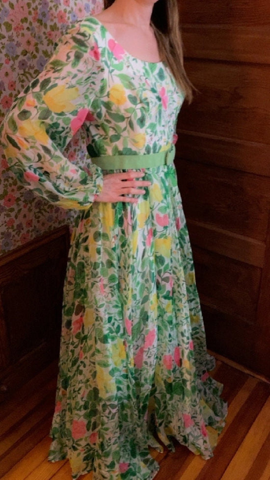Dreamy 70s Garden Party Dress