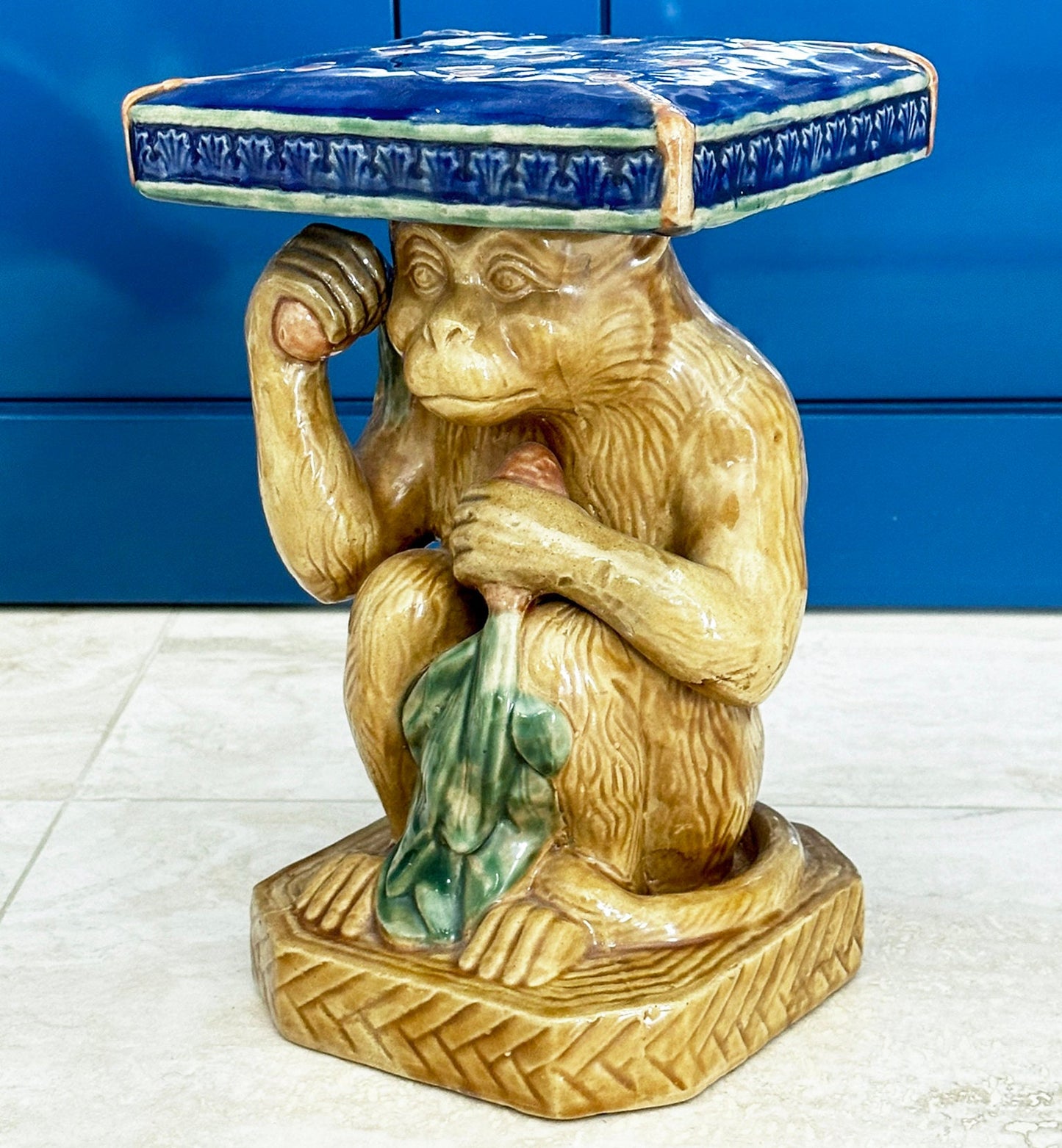 Tropical Monkey Cocktail Table/Plant Stand