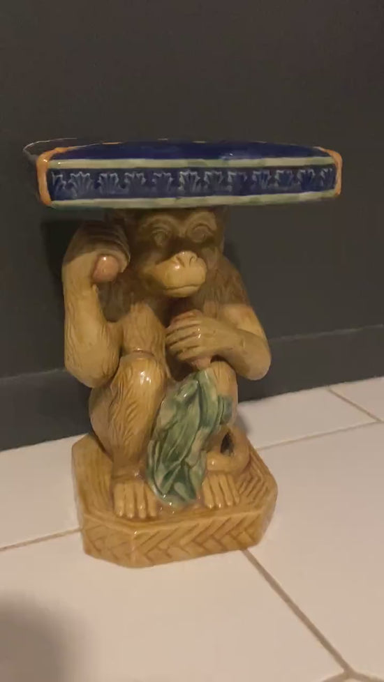 Load and play video in Gallery viewer, Tropical Monkey Cocktail Table/Plant Stand
